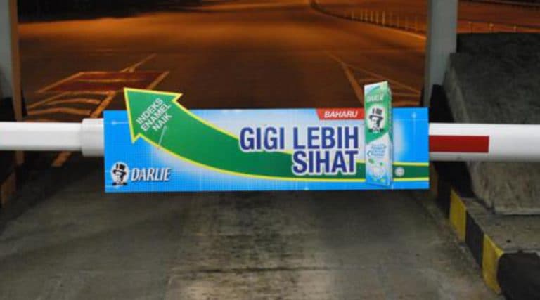 RWA boom barrier branding - society advertising